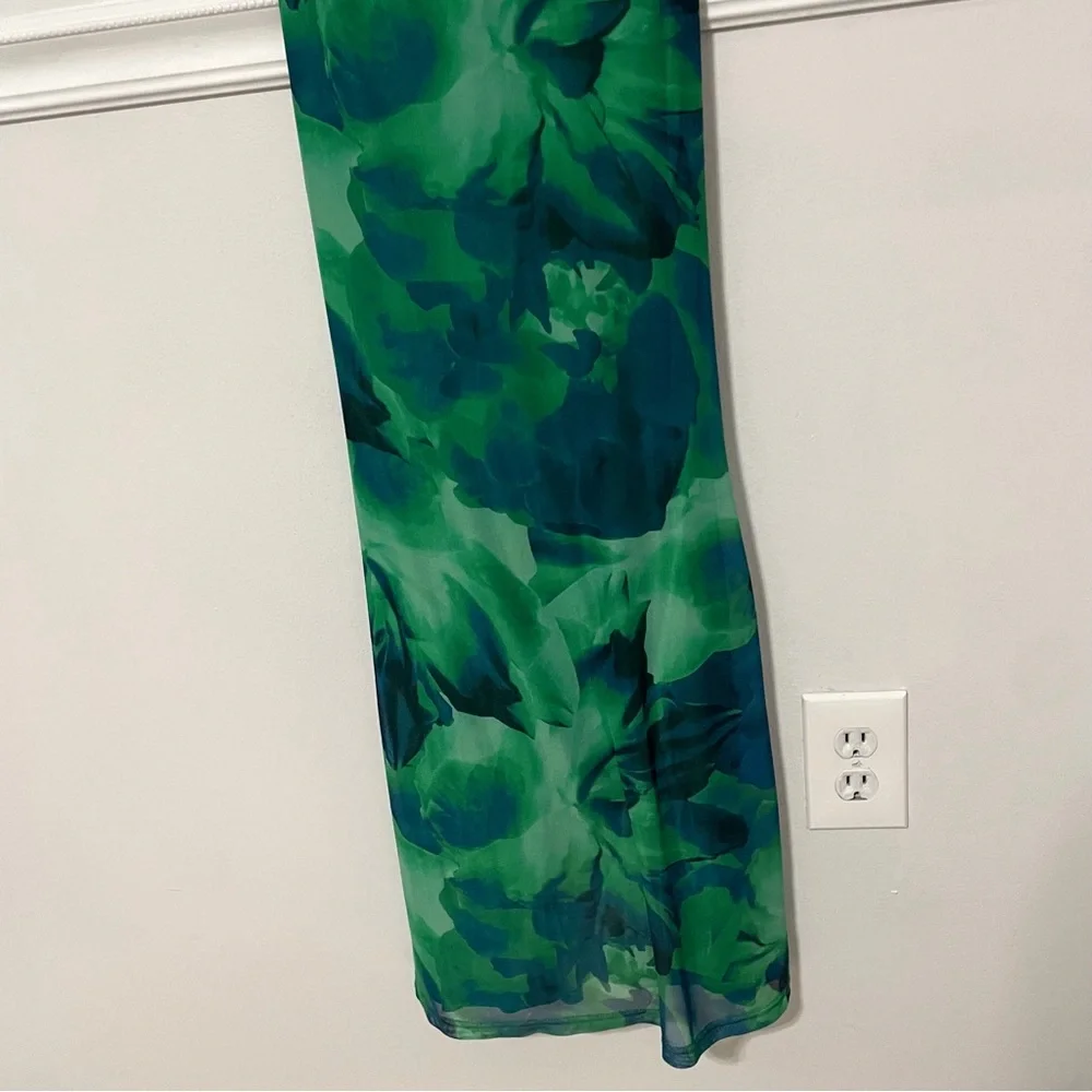 Runaway the Label • green floral kapri slip dress sz XS - Picture 7 of 10